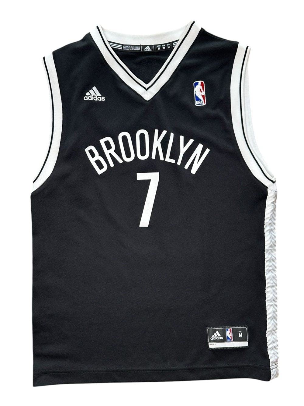 adidas Black and White V‑Neck Basketball Jersey